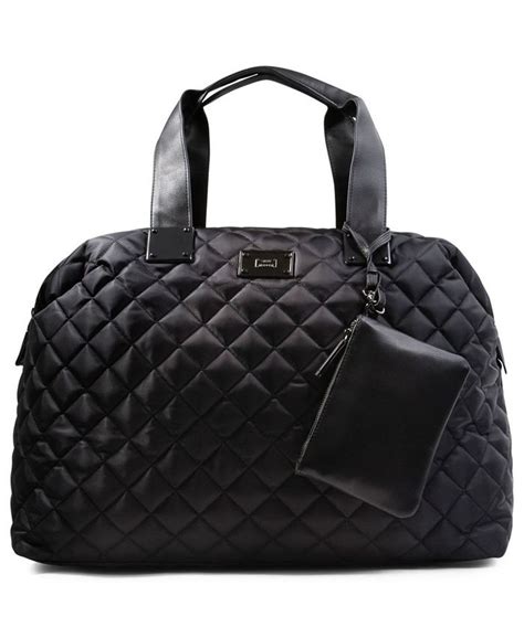 steve madden quilted weekender bag.